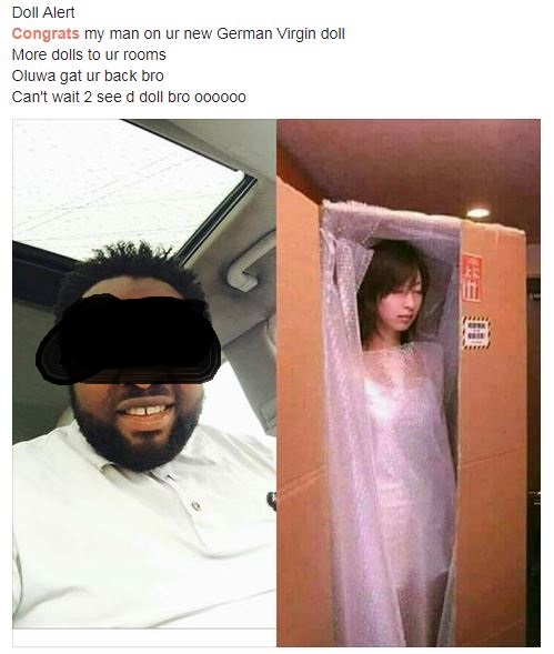 Nigerian Man uses 840k to buy a sex doll AutoReportNG