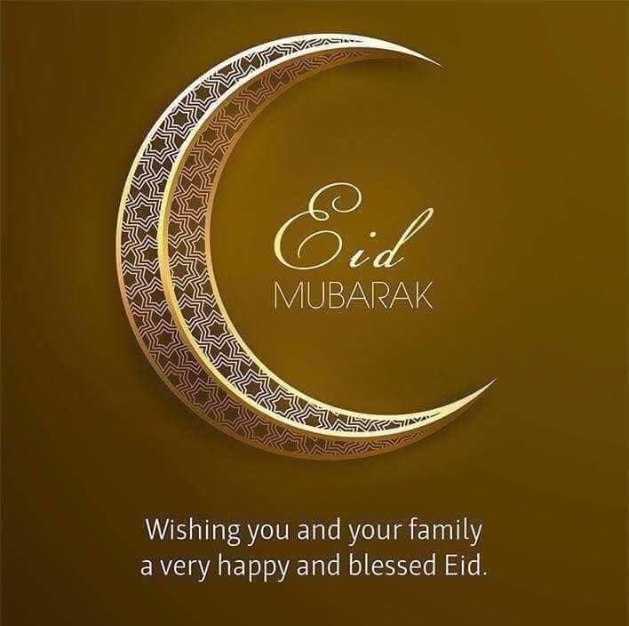 This is wishing all our Muslim faithful A Happy Eid Mubarak. Thank you ...