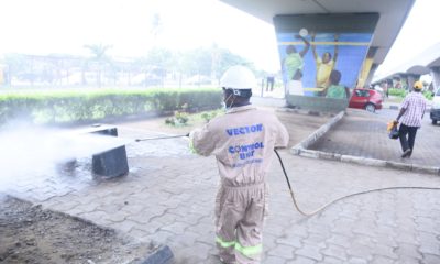 Lagos Disinfects Roads And Bustops