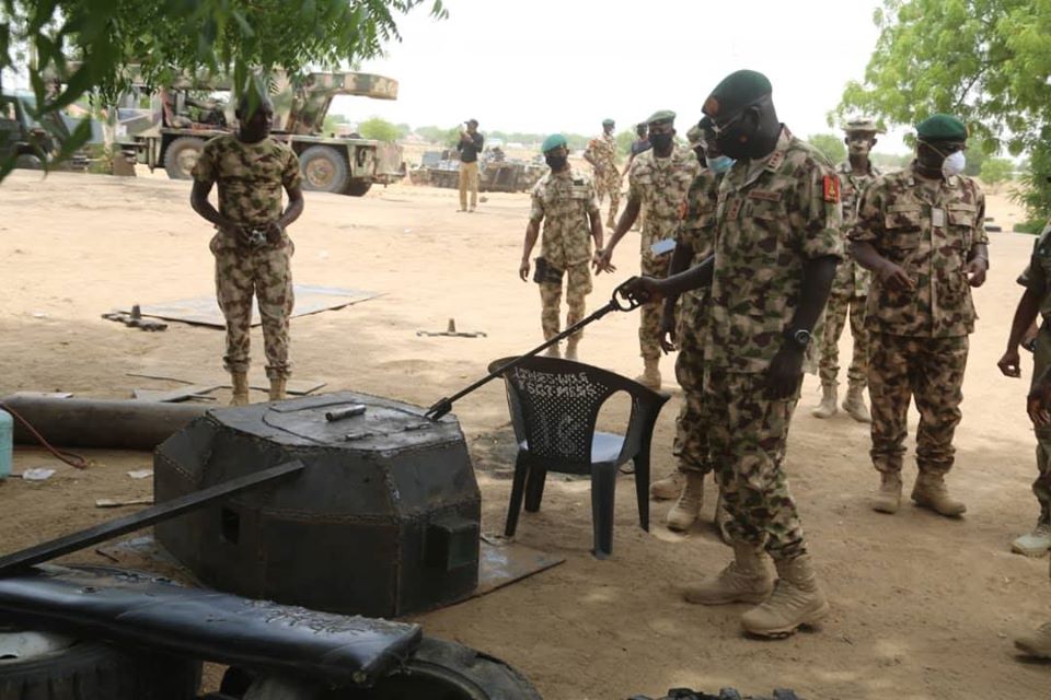 Inspection of MRAP, APC Construction by Nigerian Army, Buratai
