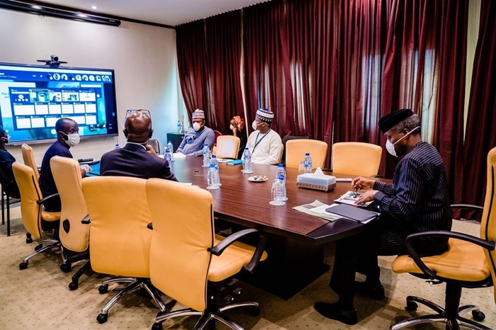 Prof Yemi In A Virtual Meeting At the State House
