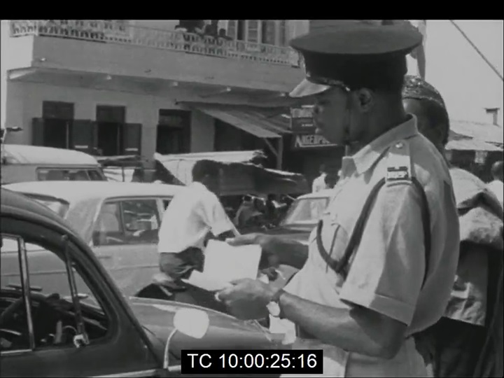Nigeria Police Inspecting Drivers License