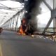 Fire On River Niger Bridge