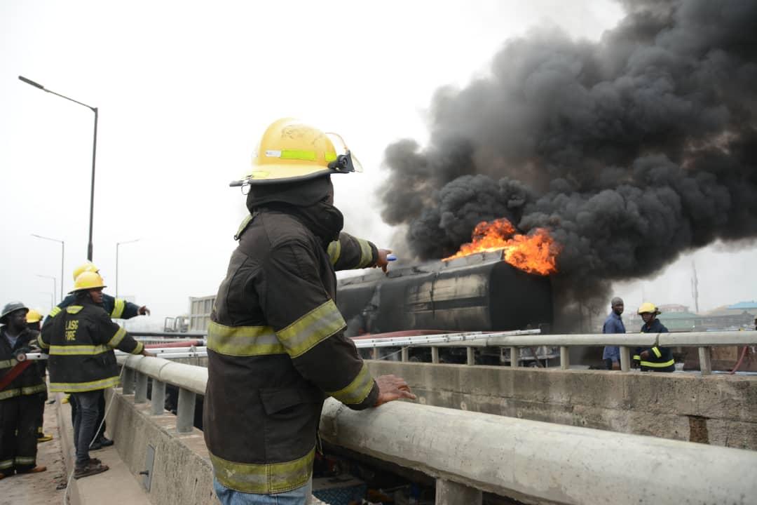 Men of the Lagos Fire at the Bridge 