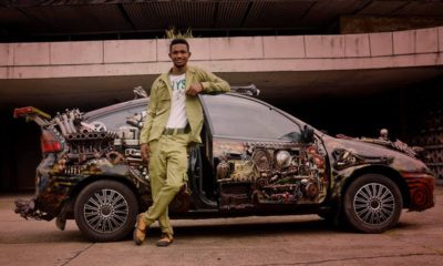 NYSC Corps Member Turn Mazda 323 Into An Art Piece Using Waste Materials