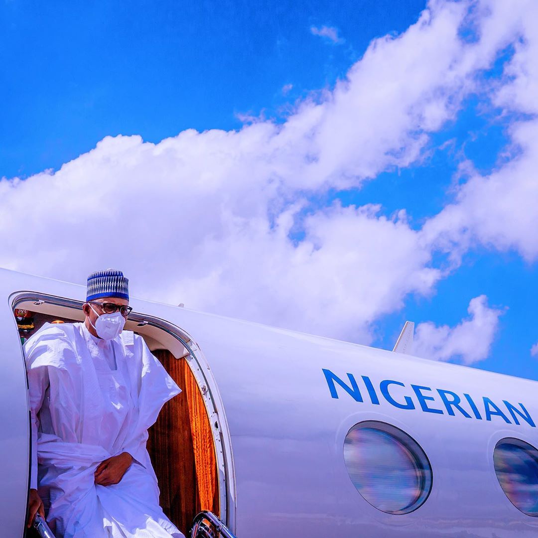 President Buhari In Private Jet