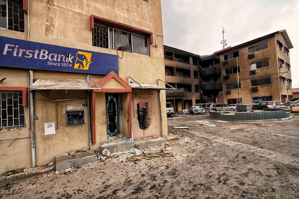 Cars, Buses, Buildings Destroyed As Lagos Gov Inspects The Ruins Of Lagos Destruction (PHOTOS)