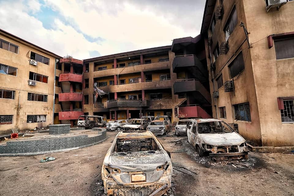 Cars, Buses, Buildings Destroyed As Lagos Gov Inspects The Ruins Of Lagos Destruction (PHOTOS)