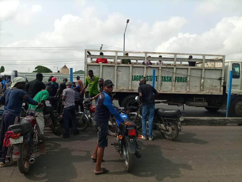 Lagos Taskforce Impounds 130 Motorcycles Operating In Restricted Areas