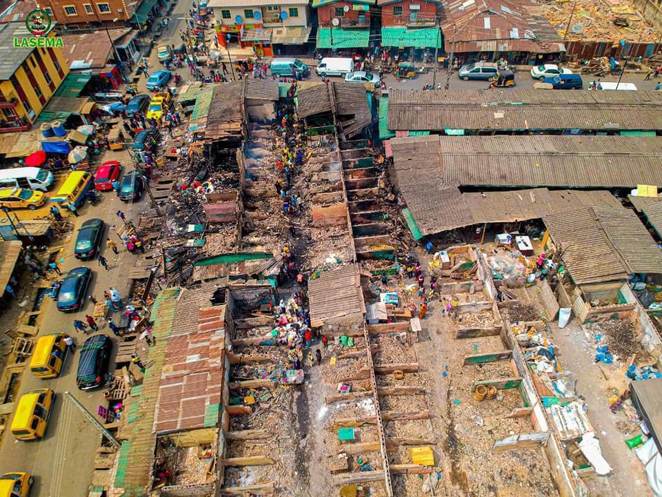 Fire Destroys 70 Shops in Lagos Market