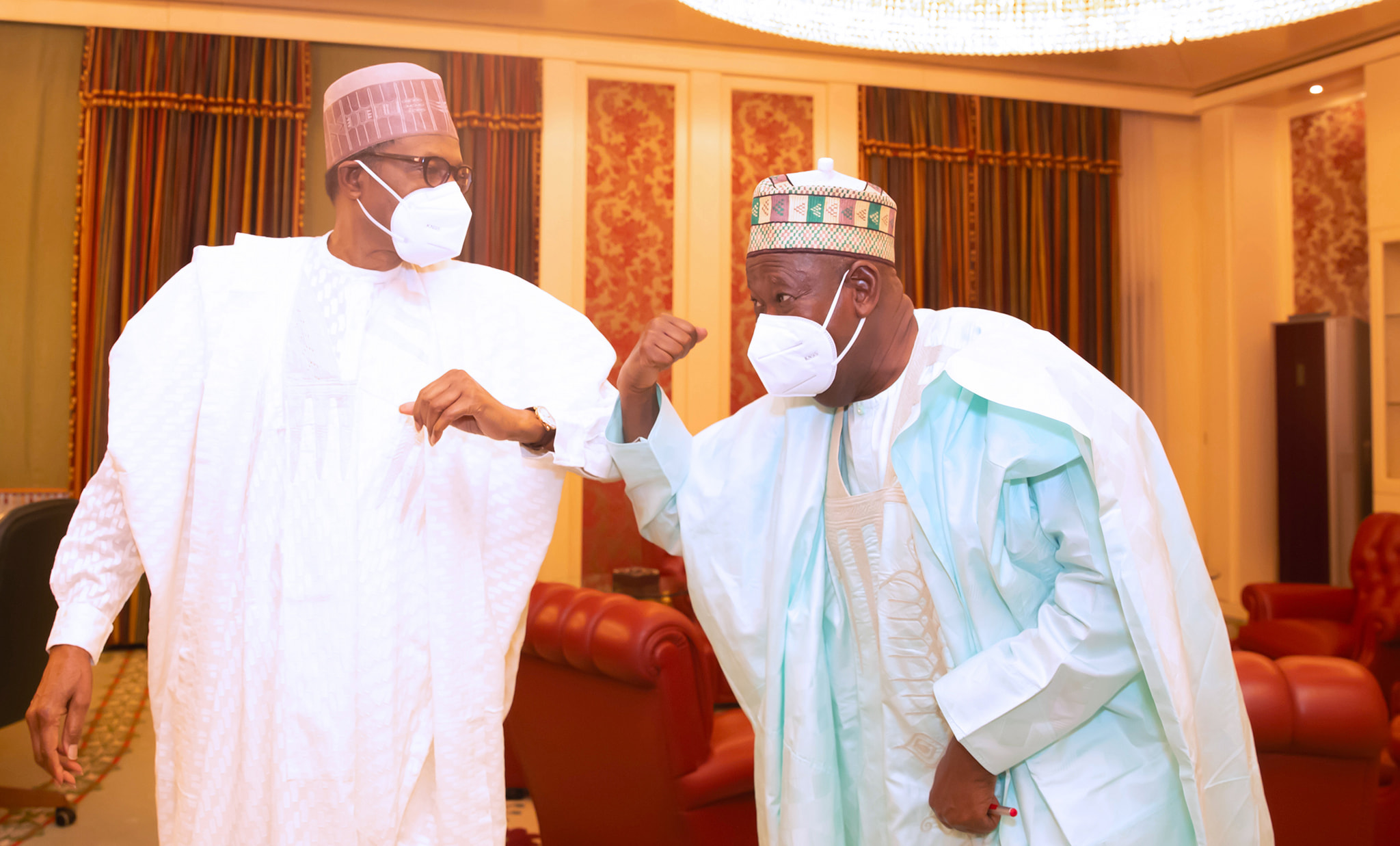 Ganduje With Pres Buhari In Aso Rock