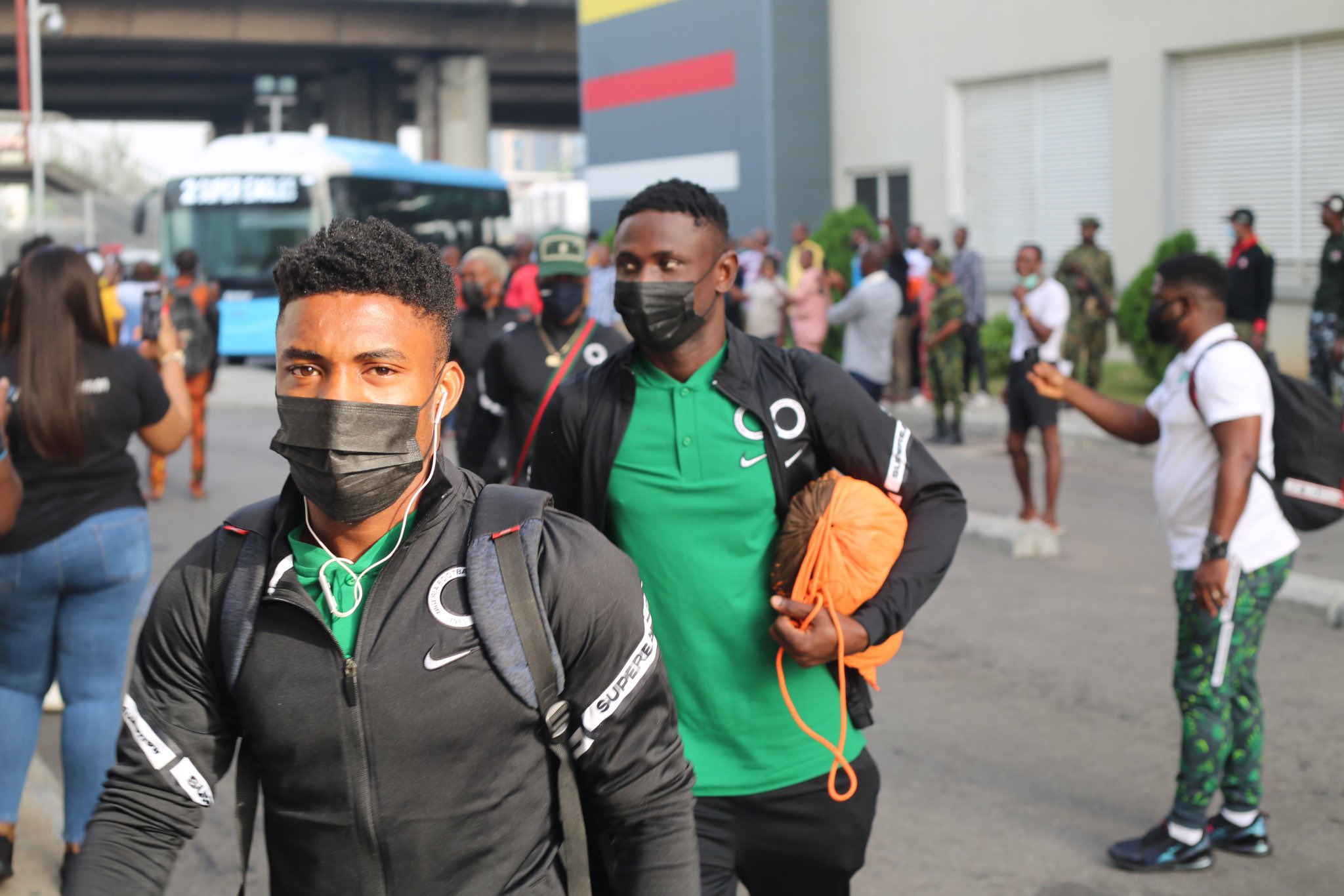 Super Eagles at The Terminal Station, Lagos 