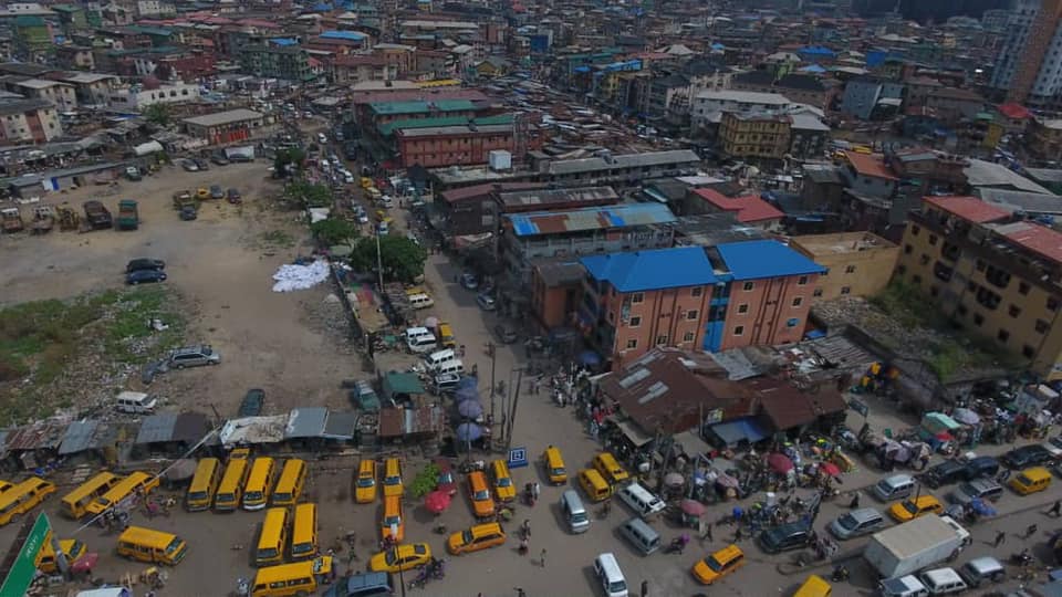 Aerial View Of Adeniji Adele Road Network 