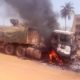 Dangote Truck Set Ablaze In Yewa