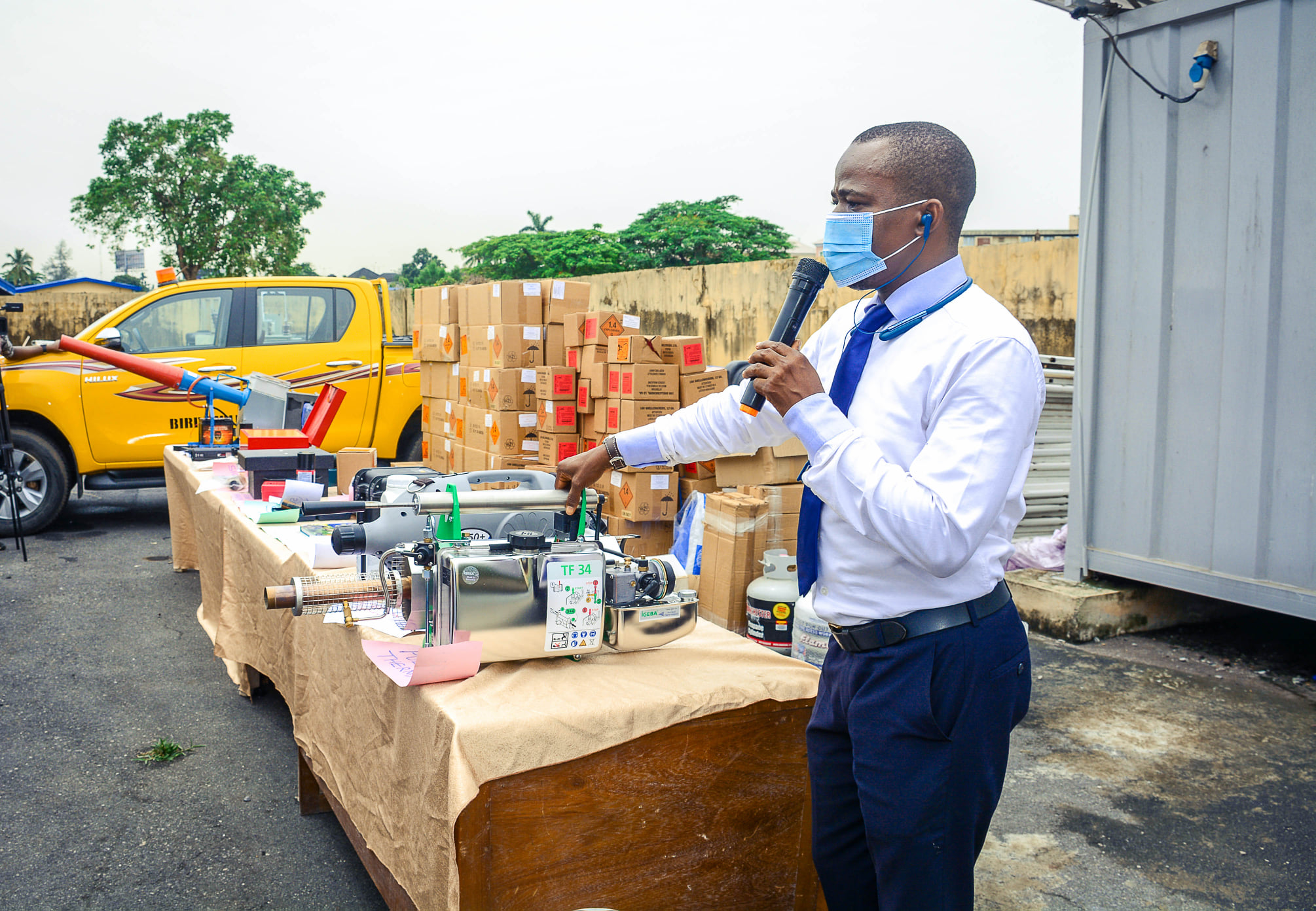 FAAN Displaying the Anti Bird Strikes Machines 