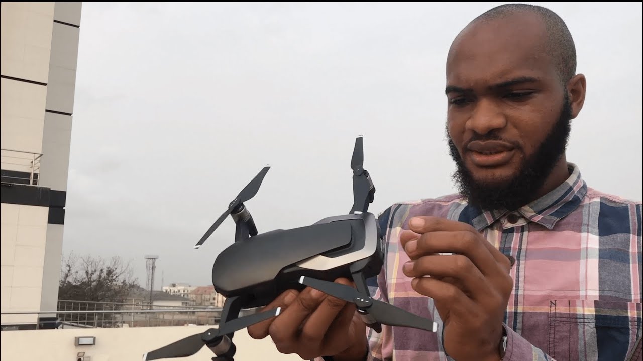 A drone pilot in Lagos, Tayo Aina 