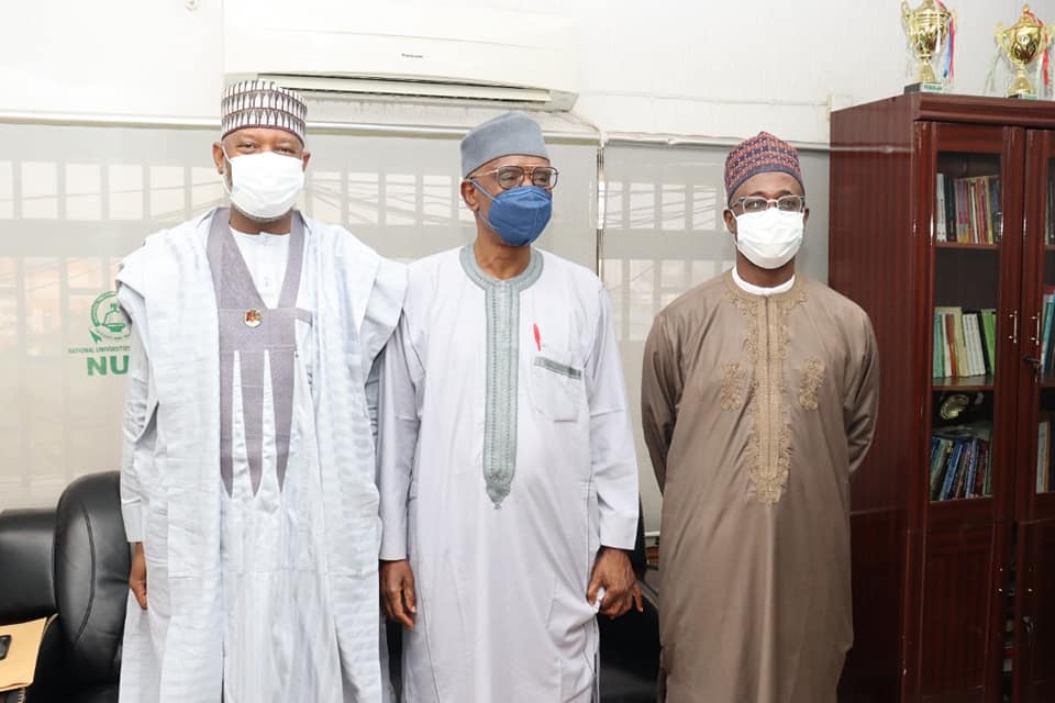 Hadi Sirika with NUC Officials In Abuja 