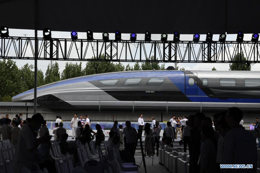 Maglev train in display in China