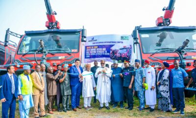 The Federal Airports Authority of Nigeria has commissioned ten brand new, high capacity firefighting vehicles to improve safety of flight operations at the nation’s airports. The Lion Volkan 6x6 Brand, Major Aerodrome Rescue and Fire Fighting Vehicles (MFFV), which carries 14,000 litres of water, 1,700 litres of foam, 250kg powder capacity each, and monitors the discharge rate of between 6,000 litres to 10,000 litres per minute would be deployed to the Murtala Muhammed Airport, Lagos, Nnamdi Azikiwe International Airport, Abuja, and Mallam Aminu Kano International Airport, Kano. With an acceleration rate of 0-80km per hour in 30 seconds, each of the truck possesses limitless capacity to discharge while in motion, they are also equipped with under chassis nozzles to tackle running fuel fire. While expressing the Authority’s profound appreciation to the President Muhammadu Buhari led administration, through the Ministry of Aviation, headed by the Honourable Minister of Aviation, Senator Hadi Sirika, the Managing Director of the Authority, Captain Rabiu Hamisu Yadudu noted that in fostering safety and security of flight operations, the Federal Government has focused on the tripod of rehabilitation/upgrade of infrastructure, capacity building, and training/manpower development. The MD noted that comprehensive training programs have been arranged for the users of the vehicles and the mechanical department to ensure the vehicles are not only used as specified by the manufacturers but also maintained accordingly. He also said that eight new water tankers for continuous agent applications, eleven ambulances, two brand new Response Commanders’ Vehicles, and Aircraft Removal and Recovery Equipment have also been procured and deployed to various airports. Finally, Captain Yadudu while promising that the Authority would continue to prioritize safety and security at the nation’s airports, charged the Air Rescue and Fire Fighting Department to make the best use of the newly commissioned equipment.